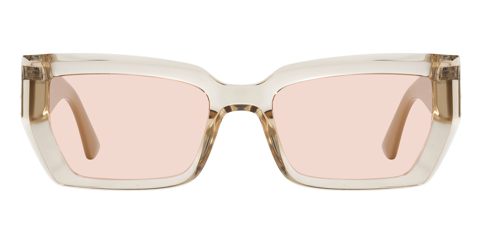 Transparent Champagne Vintage Small Cat Eye sunglasses Clear Retro-Vintage Acetate Cat-Eye Tinted Sunglasses with  main image 4