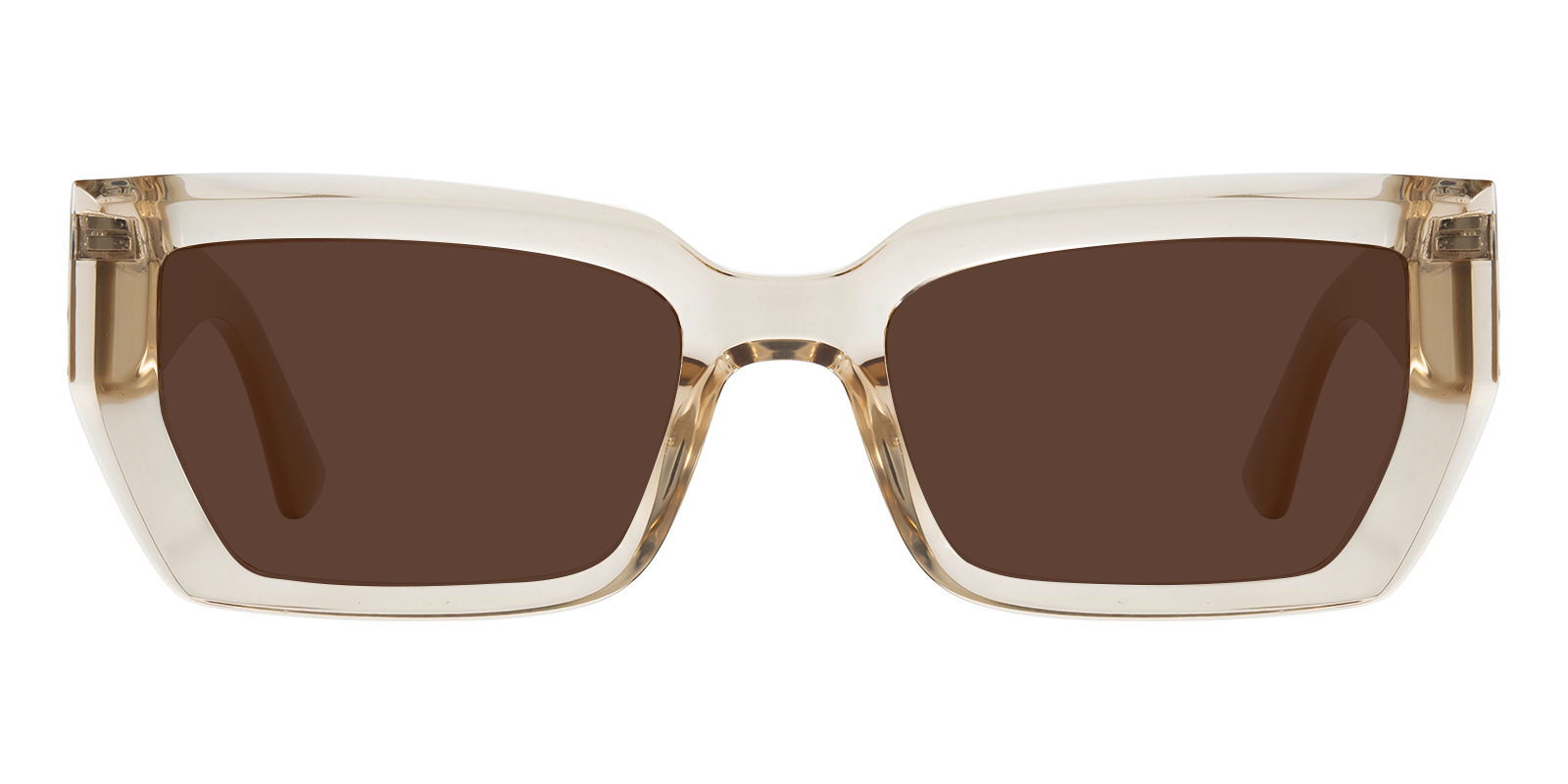 Zoe Cat Eye Champagne Sunglasses | GlassesShop display picture 2