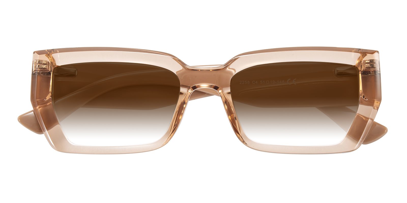 NEW Max & Co Tortoise Square Sunglasses Rose Tint Kraz Rose Tort Uni-Sex Square Sunglasses | Aire – AIRE US main image 4