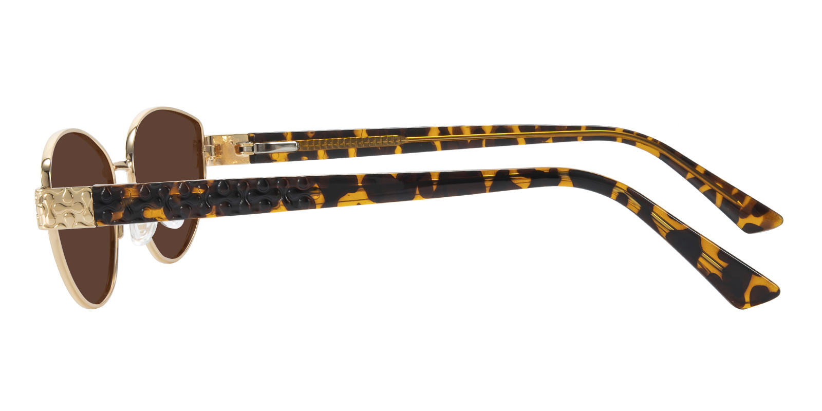 Sarah Oval,Cat Eye Tortoise/Golden Eyeglasses | GlassesShop display picture 2