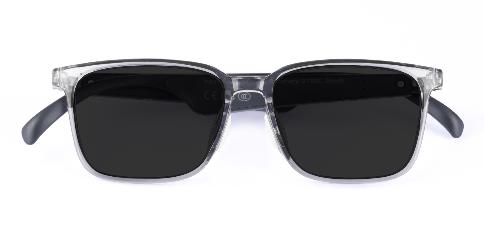 Smart Sunglasses A Rectangle Gray Sunglasses | GlassesShop display picture 3